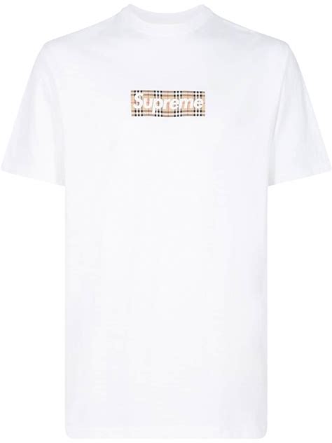 tee supreme x burberry|supreme burberry box logo.